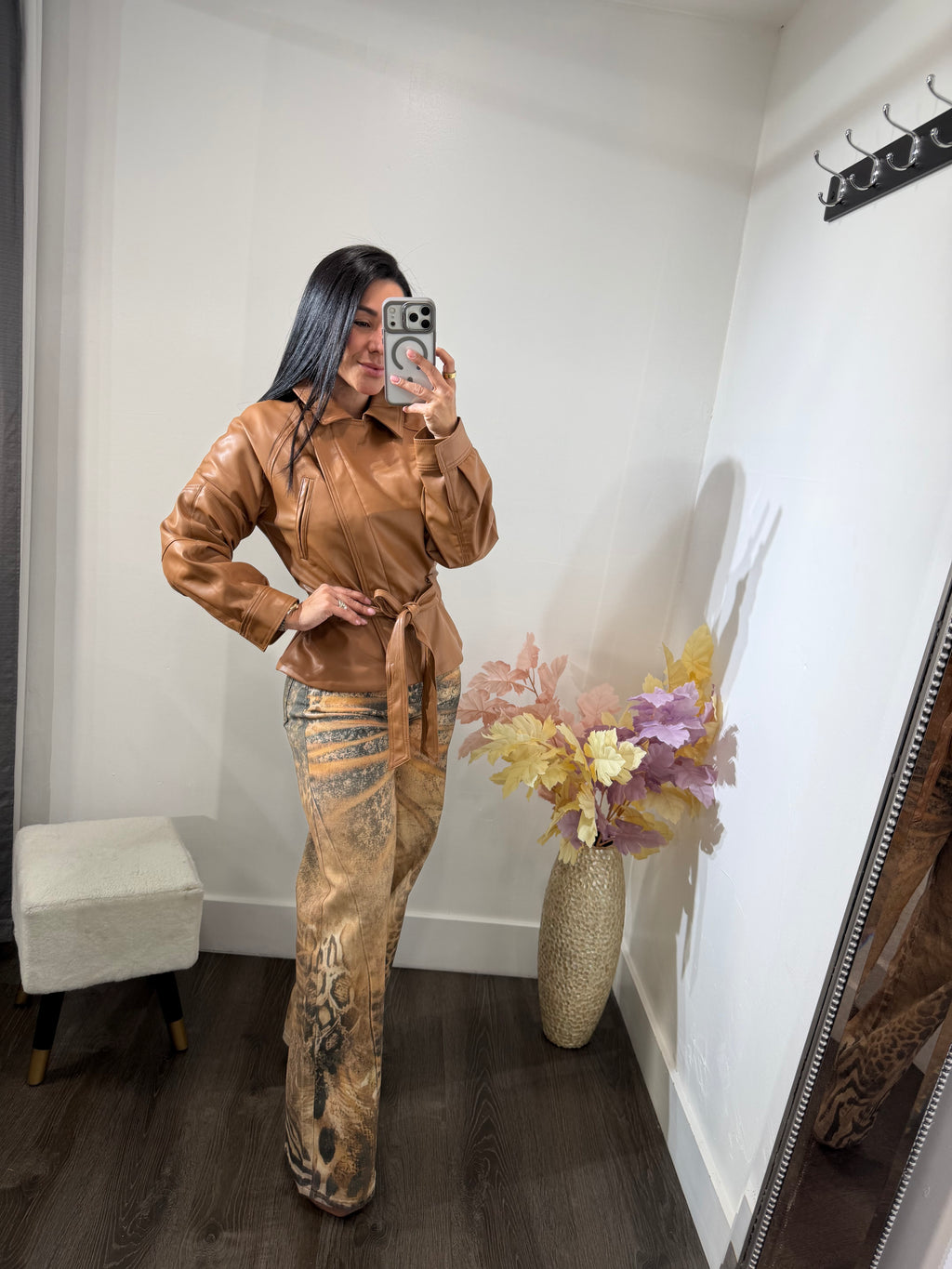 Jacket leather caro
