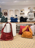 Purse suede leather