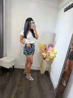 Skirt denim bandana