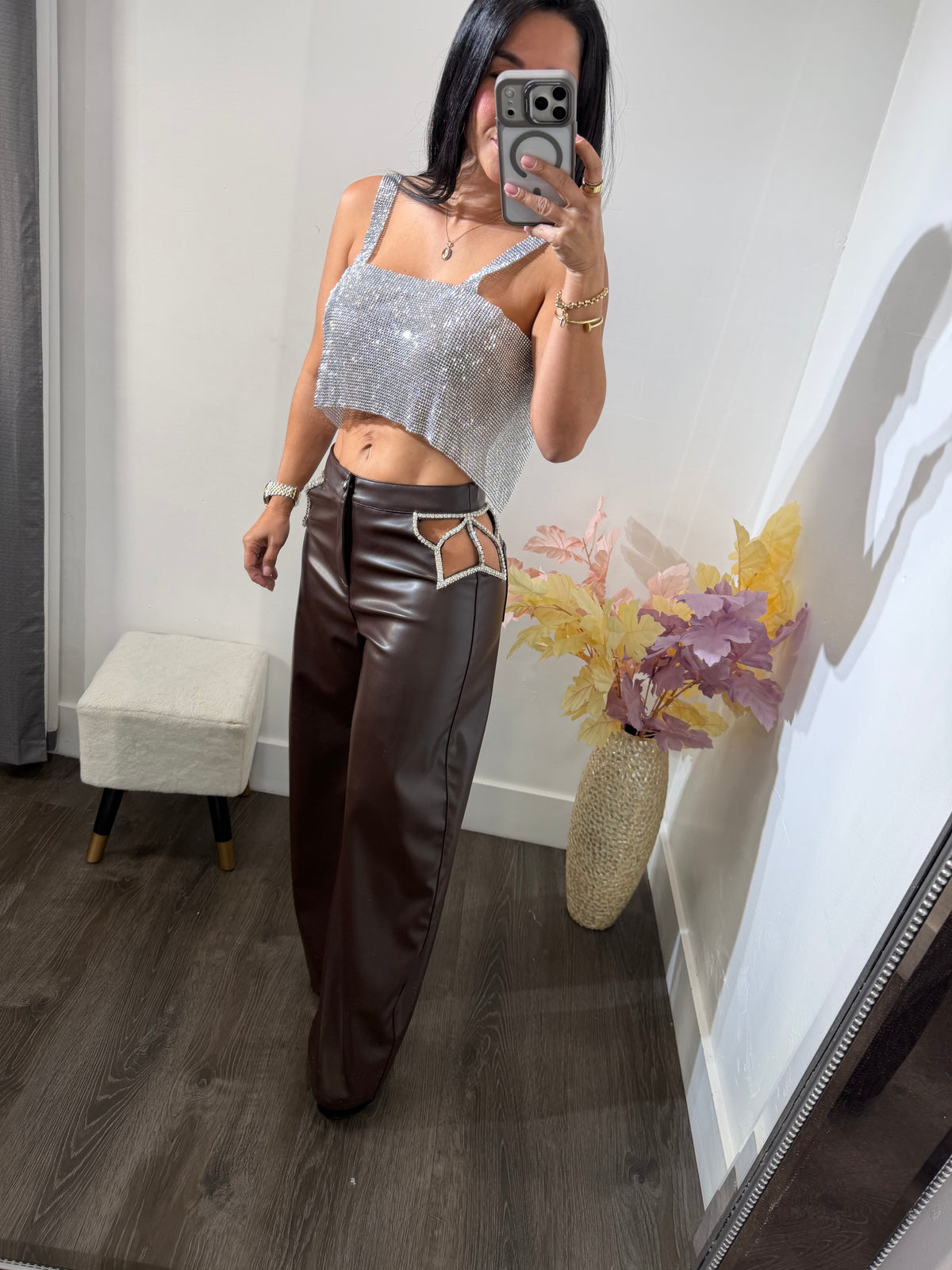 Pant leather star