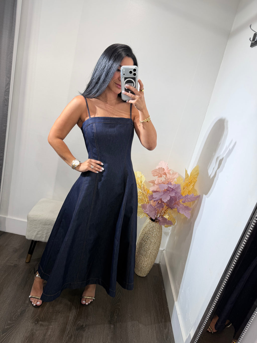 Maxi dress denim pilar
