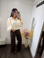 Top button organza