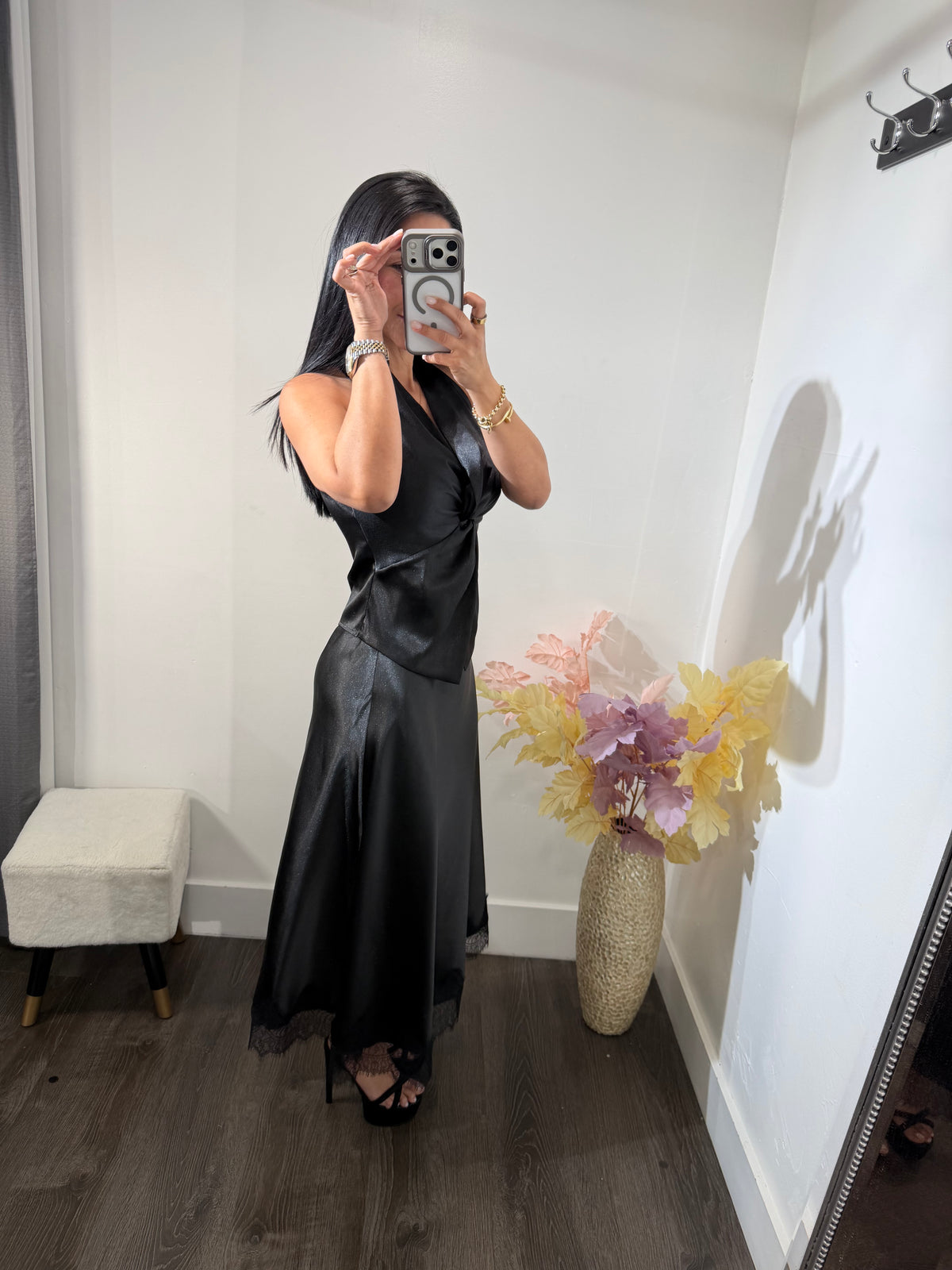 Set satinado Angelina black
