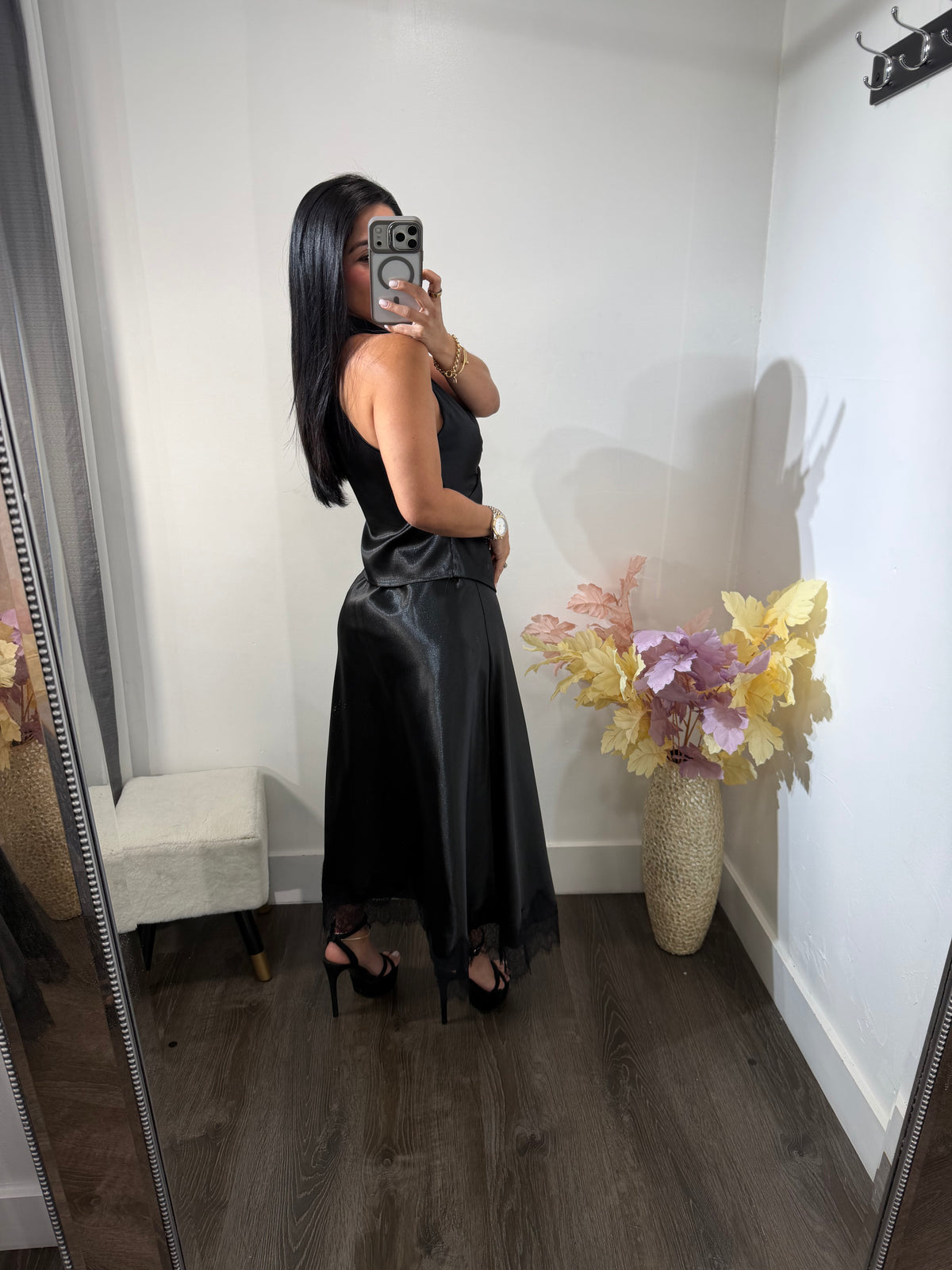 Set satinado Angelina black